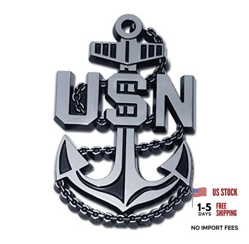 Usn navy anchor chrome - usn,